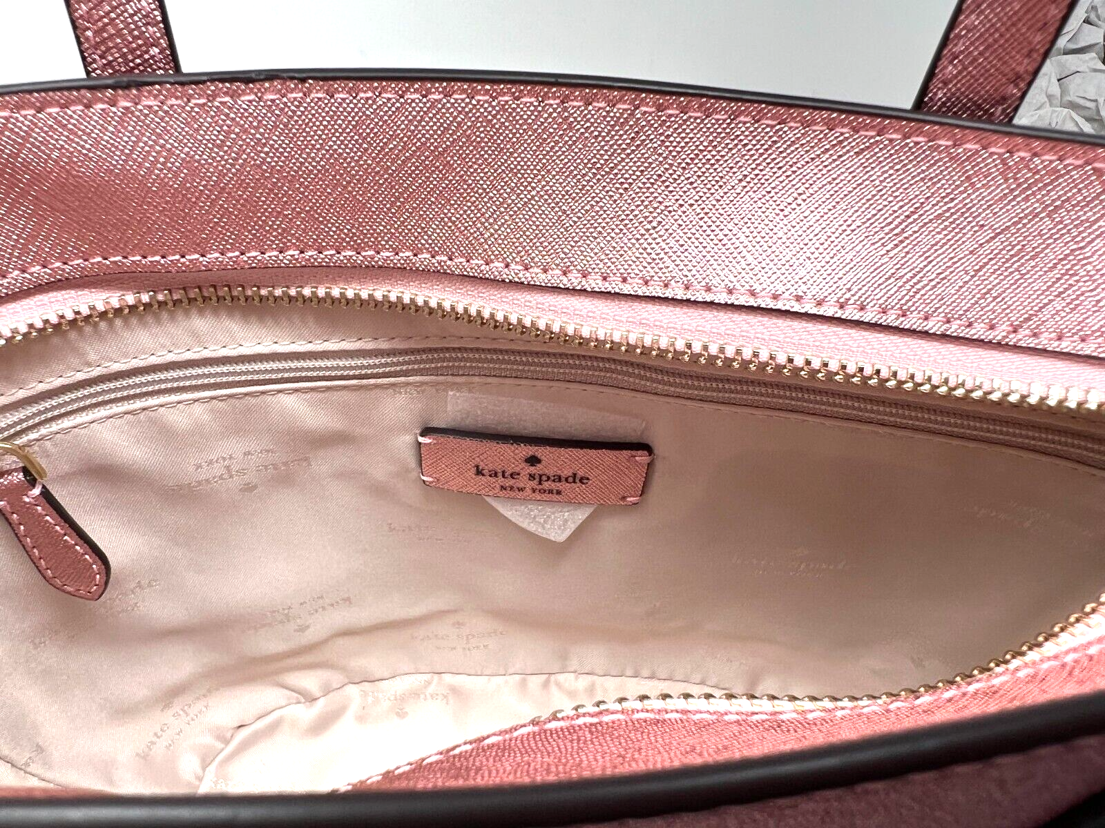 Kate Spade Glitter Glimmer Small Zip Satchel Crossbody Bag
