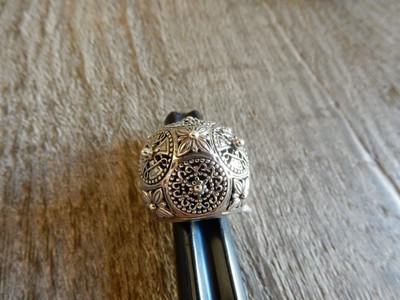 New Konstantino Penelope Sterling Silver Handcrafted Dome Ring Size 7.5
