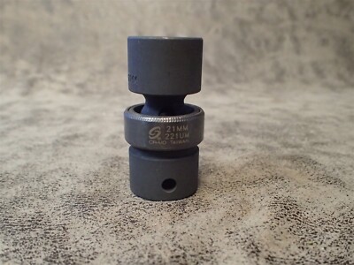 Sunex 221UM 1/2'' Drive x 21mm Universal 6-Pt Metric Impact Socket (BN115)