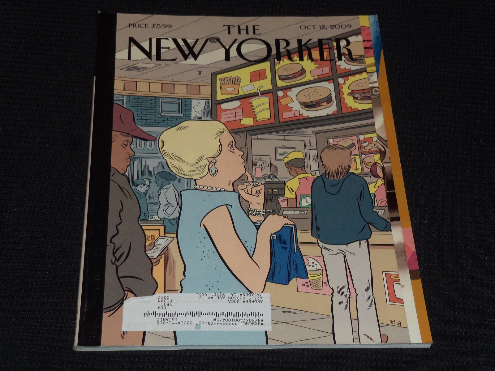 2009 OCTOBER 12 NEW YORKER MAGAZINE BEAUTIFUL FRONT COVER