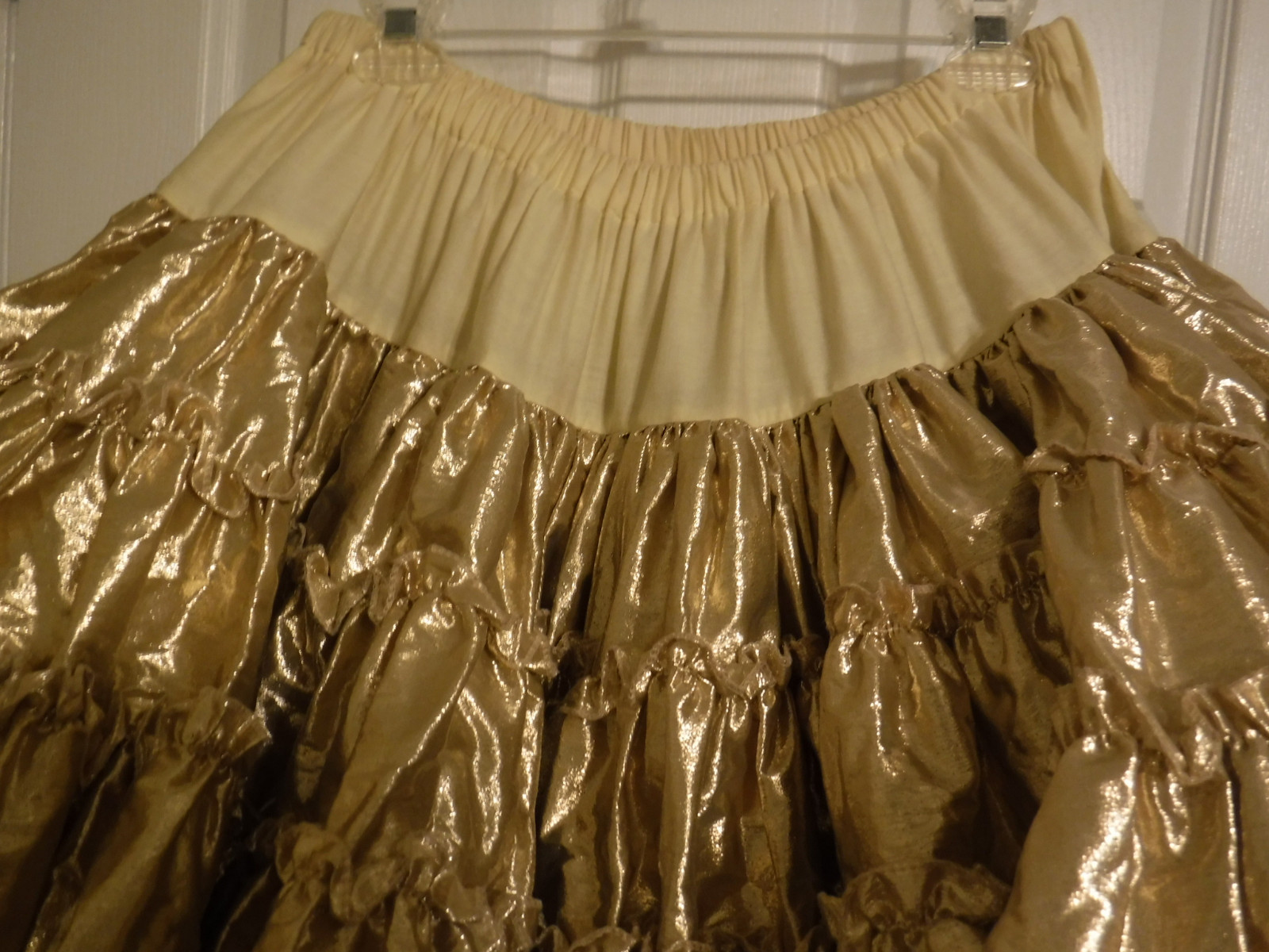 VTG Women's Fashion Magic Fendler VERY FULL Metallic Gold SQUARE DANCE PETTICOAT