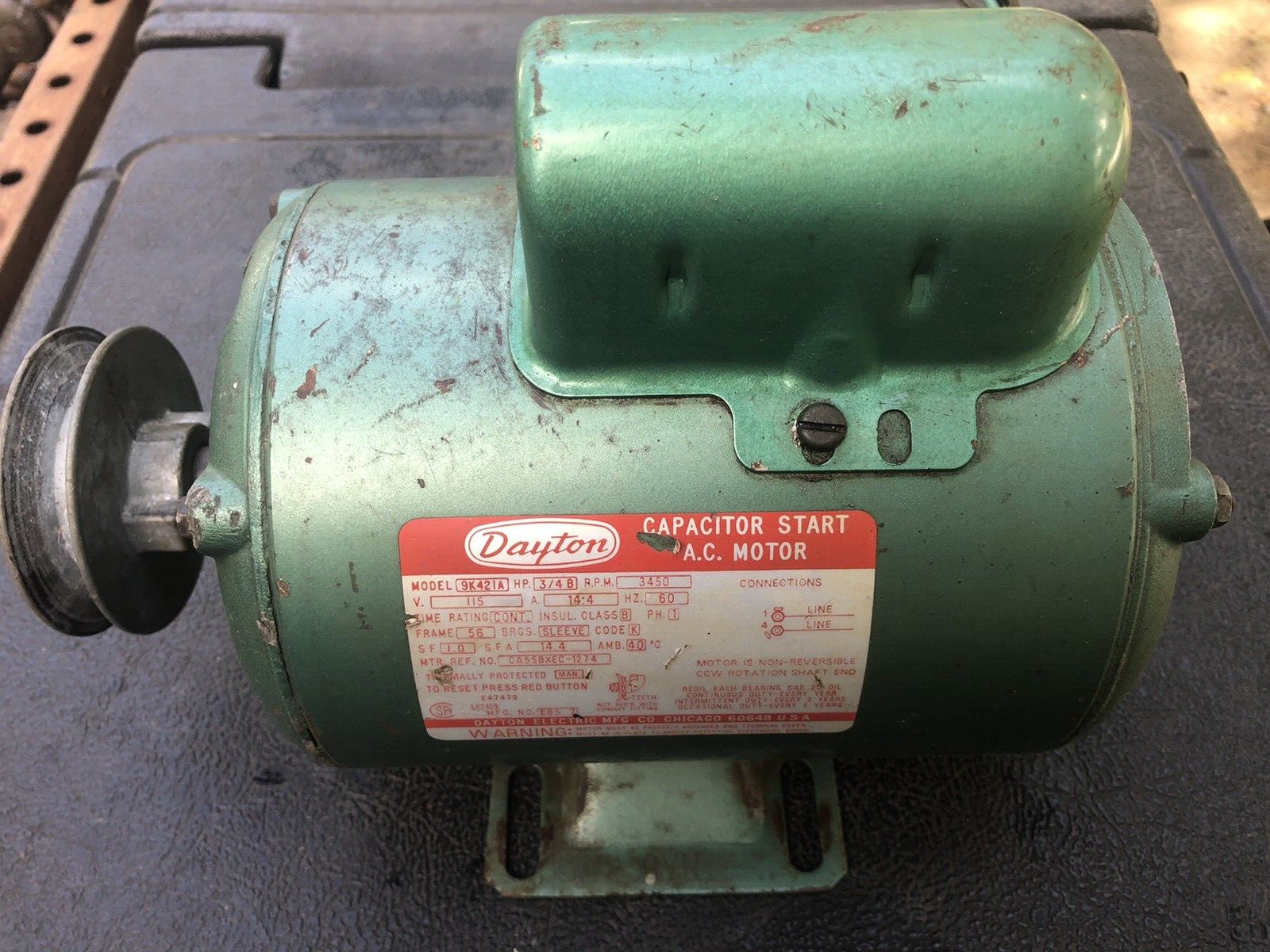 Dayton 3/4 HP A/C Motor 3450 RPM CCW only 9K421A | eBay