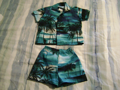 RJC Made In Hawaii 2-Pc Hawaiian Aloha Shorts Outfit Set Boys 12 Months 