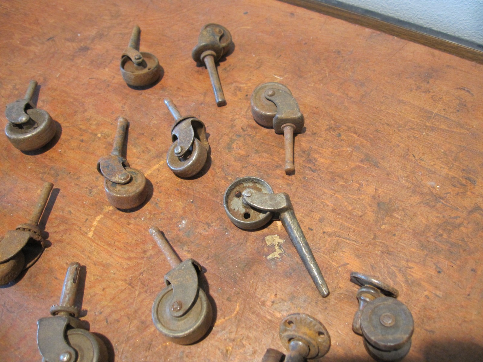 Vintage Caster Wheels Antique Metal Wheels Furniture Dresser Chest