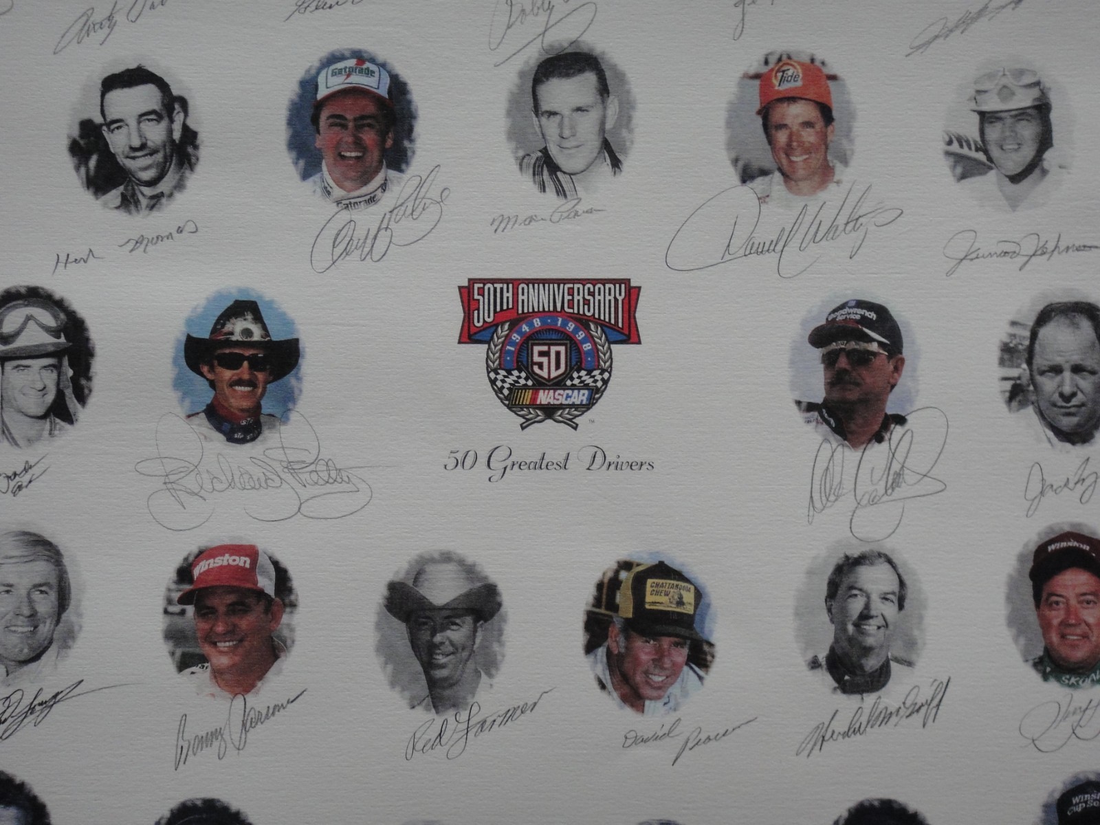 NASCAR 50TH ANNIVERSARY EARNHARDT PETTY LIMITED EDITION FANATICS CERTIFIED