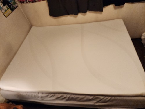 TEMPUR-Adapt Supreme 3 Inch Memory Foam Mattress Pad Topper Queen Size White