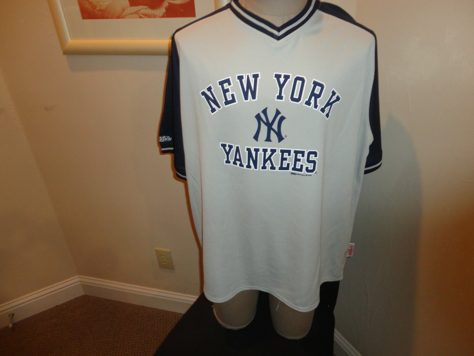 NY Yankees ジャージ Mサイズ Stitches New York Yankees 2015 Blue Gray Polyester MLB