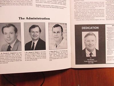 1986-87 TRINITY University Basketball Guide(10 Signed/DUANE HENRY/JOHN SPILLANE)