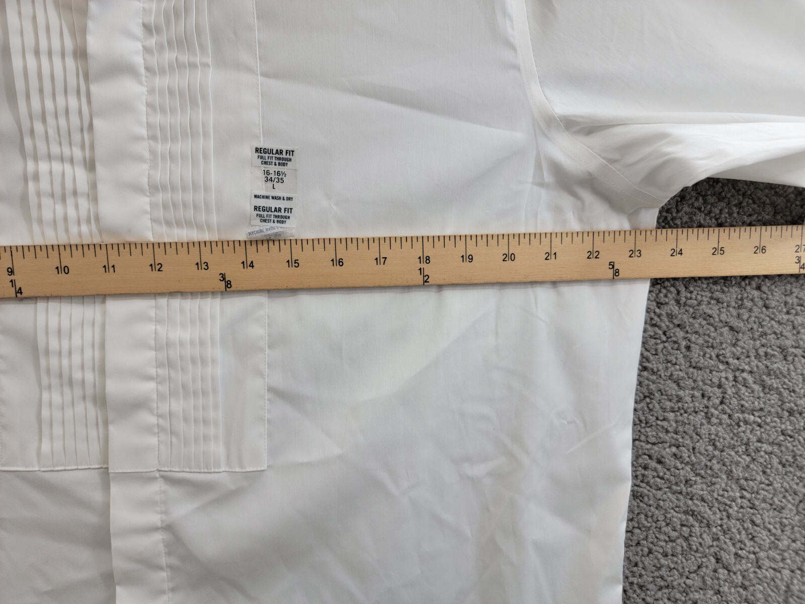 Calvin Klein Infinite Color Regular Fit Dress Shirt Men's L 34/35 16-16.5 White - Picture 6 of 17
