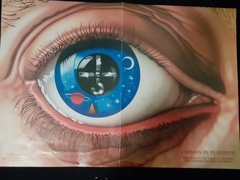 Blue Oyster Cult Agents Of Fortune Platinum Rare Original Promo Poster Ad Framed