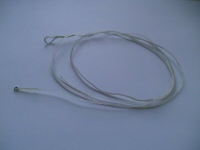 TAPERED BRAIDED LEADER 6' ANTI-WAKE  INC. TIPPET RING - NEUTRAL GREY COLOUR