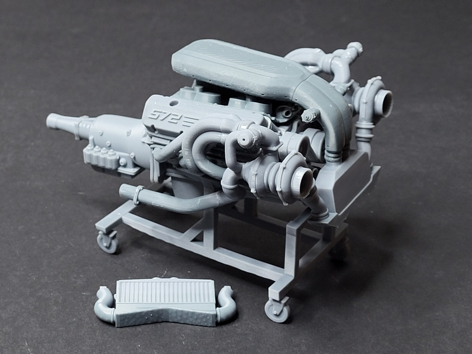 572 ENGINE - TURBO CHARGED 3D print 1:8 1:12 1:18 1:24 scale