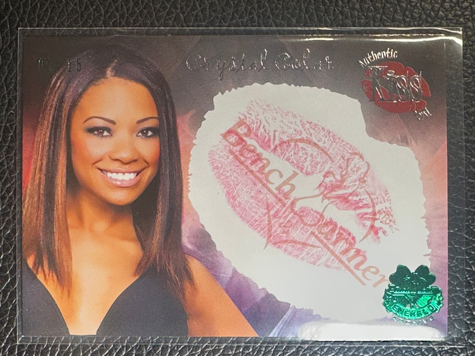 2005 Bench Warmer Kiss Card Emerald Archive Silver Crystal Colar 7/15 Kiss Print