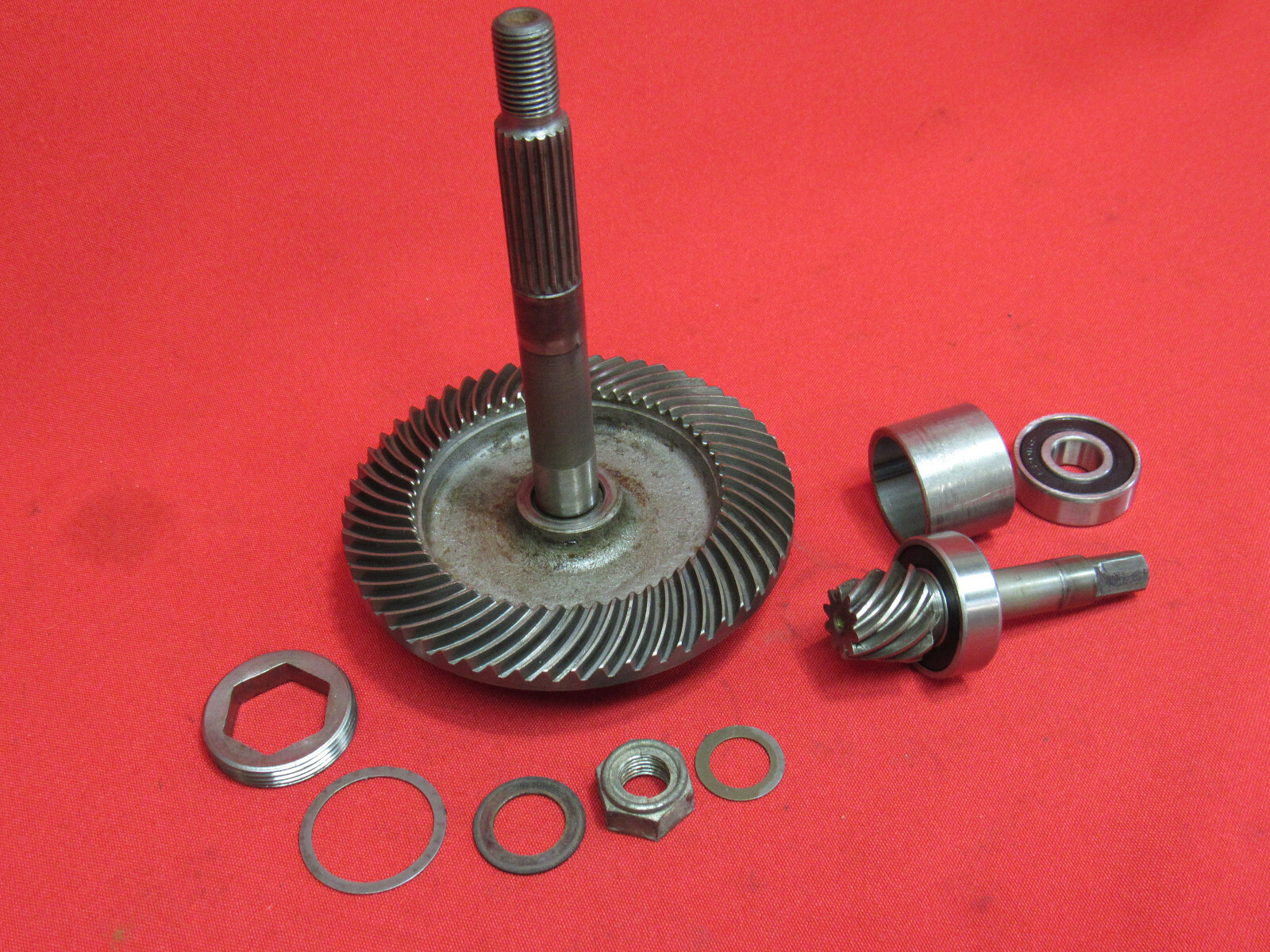 OEM 1980 YAMAHA QT50 ring drive gear & pinion assembly # 3L5