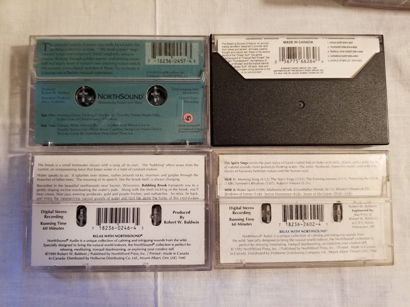Vintage Tape Lot 8 Cassette Nature Music Natural Hymns Harp Acoustic NorthSound