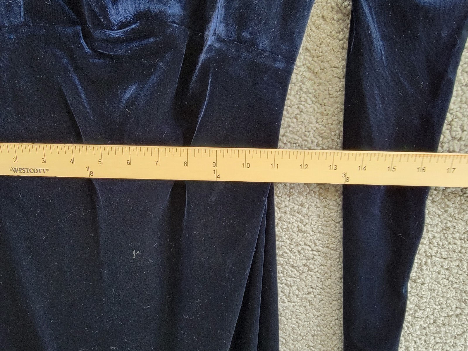BCBGMAXAZRIA Plunge Neck Midi Dress & Glove Womens 10 Dark Navy Back Zip Closure - Picture 7 of 16
