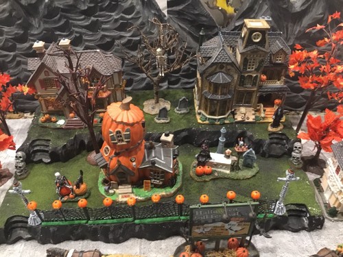 Halloween village display platform For Dept 56 And Lemax