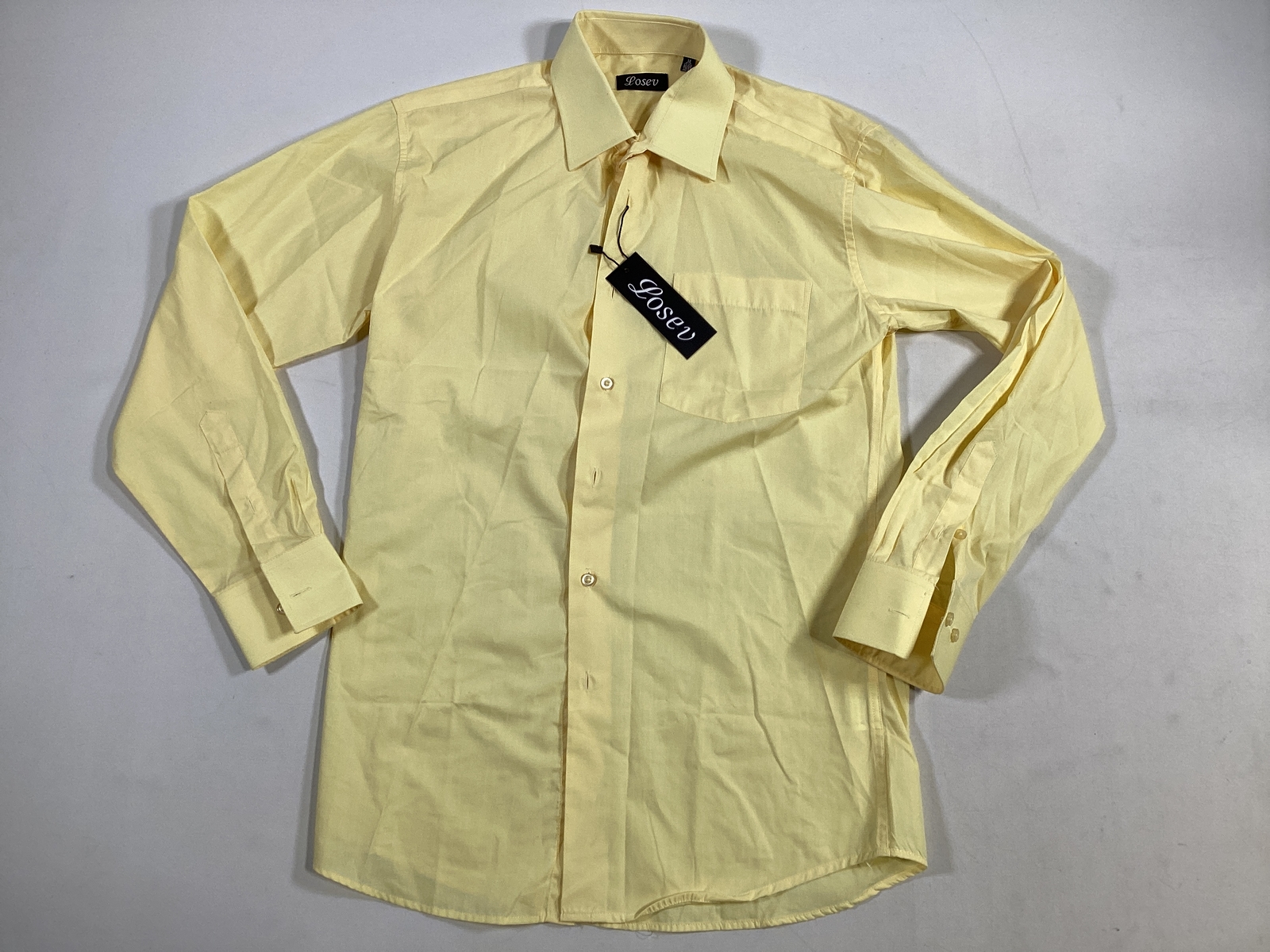 Mens Losev Yellow Button Down Shirt Size M Medium 15.5 32/33 NEW