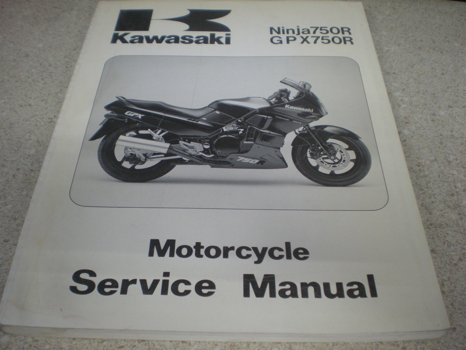 OEM Kawasaki Service Manual 1987-90 ZX750R GPX750R 99924