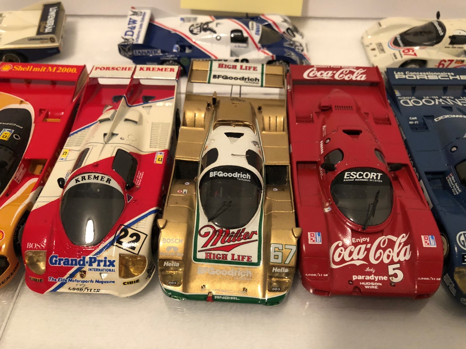 STARTER (FRANCE) 1/43 SCALE PORSCHE'S F1 PRO-BUILT RESIN MODELS LOT OF 12 CARS!!