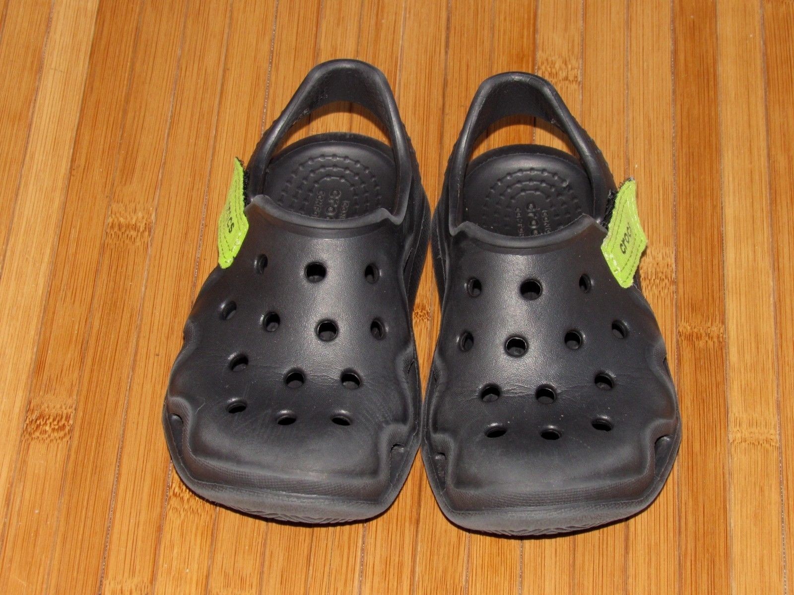 Crocs Iconic Comfort Youth Children Unisex Clogs Shoes Sandals Black Size 8 C