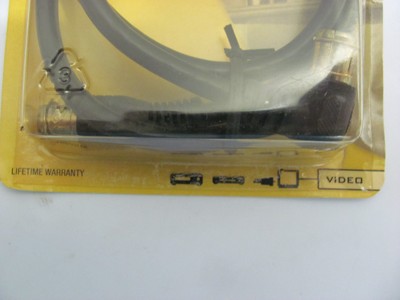 Qty Of 2 Gemini RG59 Push On Quick Connect 3 Ft Coaxial Cable Black COAX 3' CV3Q