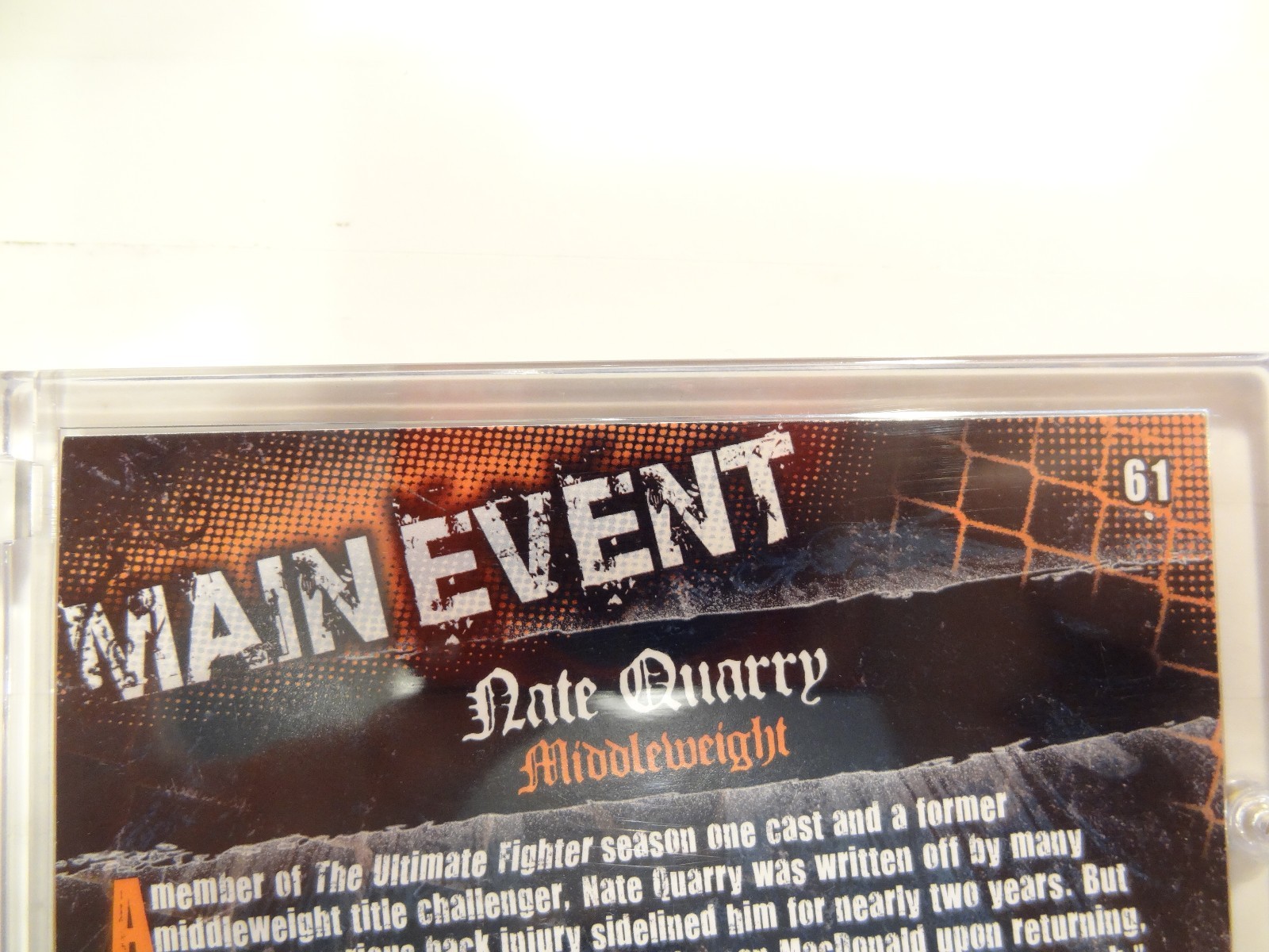 2010 Topps UFC Main Event! Nate Quarry Signed Refractor Card!!! LOOK!!!