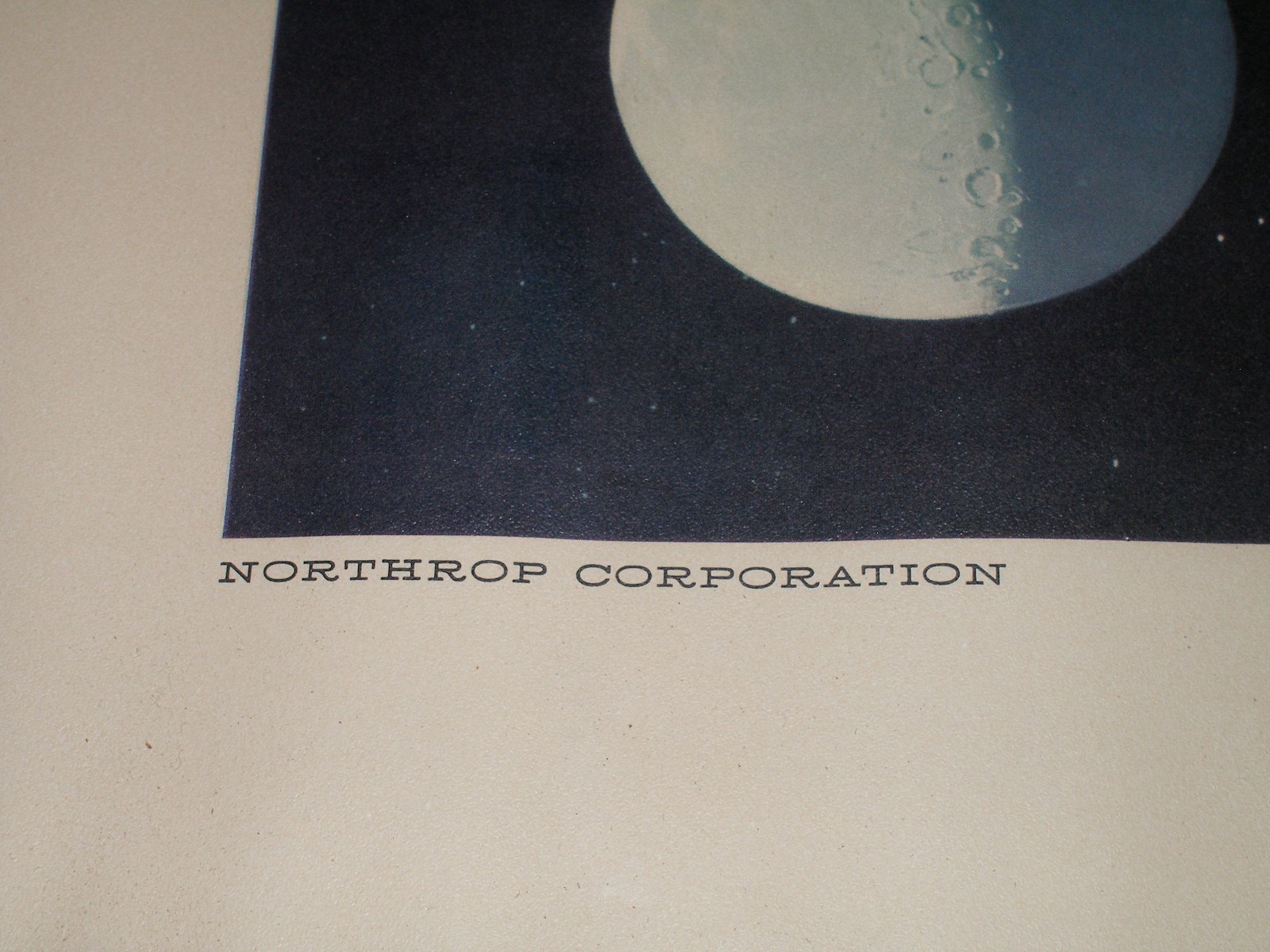 ORIGINAL 1960s Northrop Corp / Grumman / Nasa Space Print  / Space Shuttle?