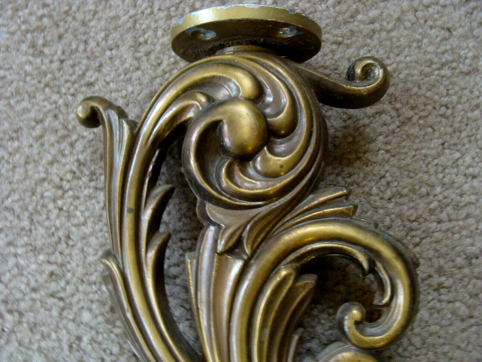 Vintage Cast Metal Ornate Table Store Display Stand Leg Base Regency MASSIVE