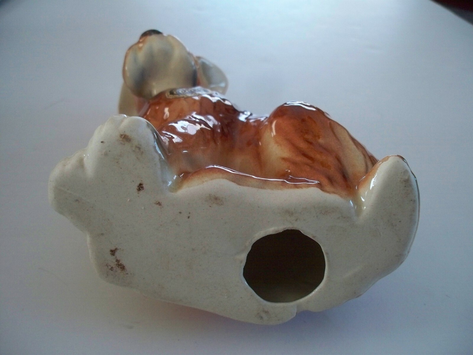 Vintage Royal Copley Terrier Dog Figurine w/sticker Schnauzer? gorgeous