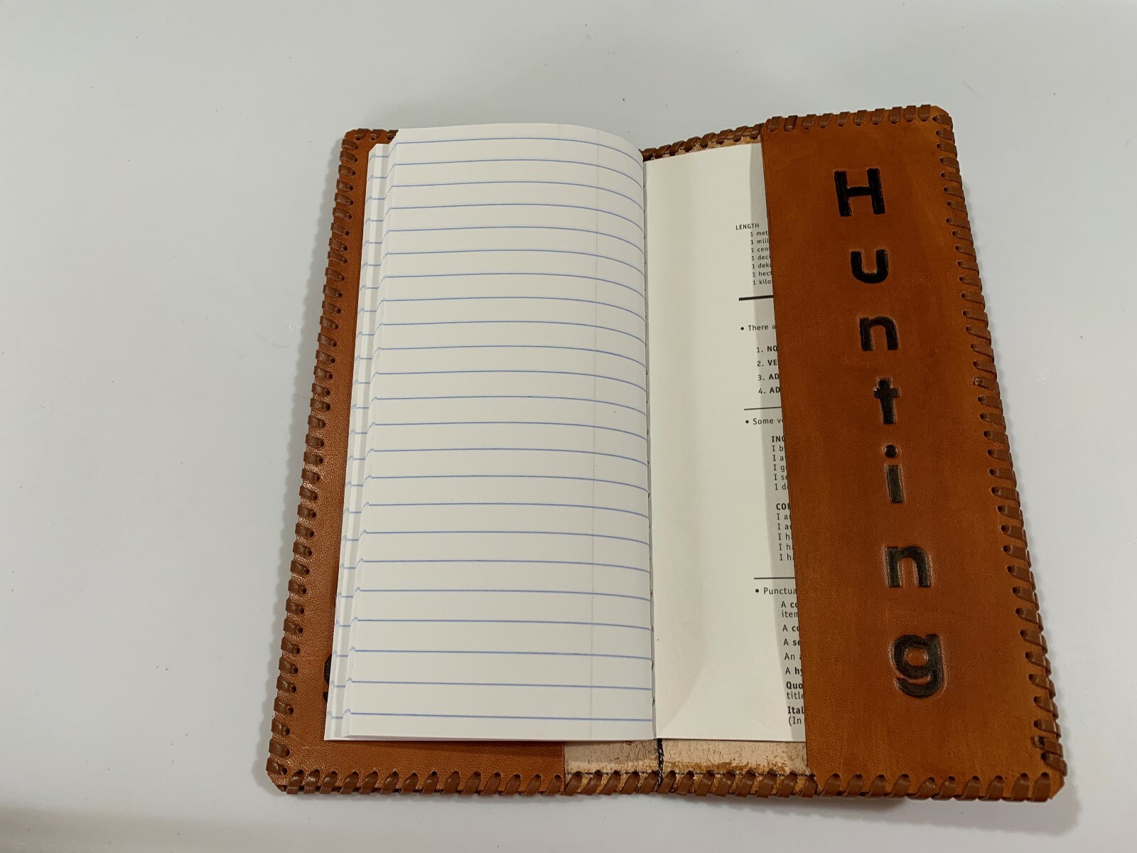 Oil Field Duck Hunting embossed Leather Pipe Tally Book Cover 8.75