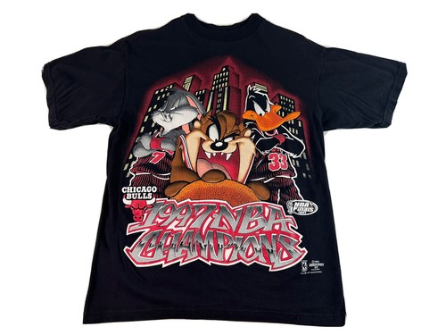 Vintage 1997 NBA Champions Chicago Bulls Taz Black T-Shirt