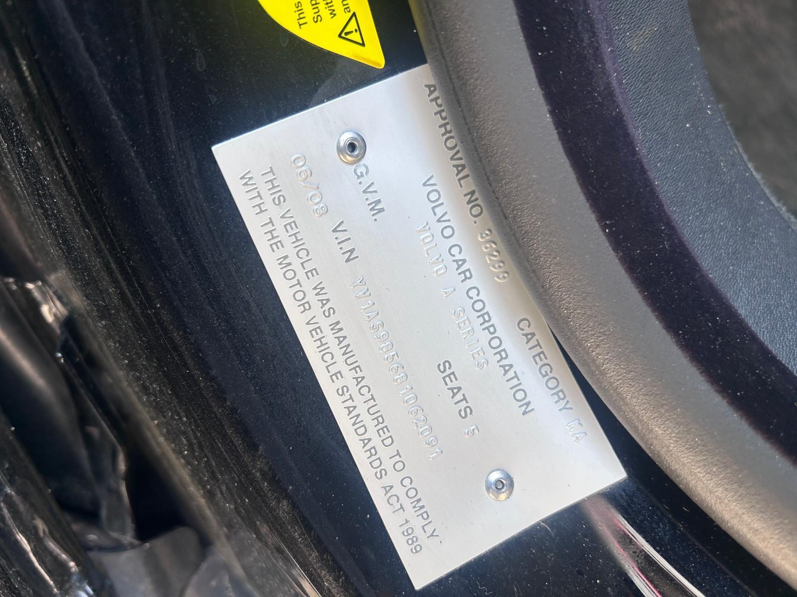 2008 Volvo S80 RIGHT FRONT DOOR WINDOW AS 01/07-12/16 image 5