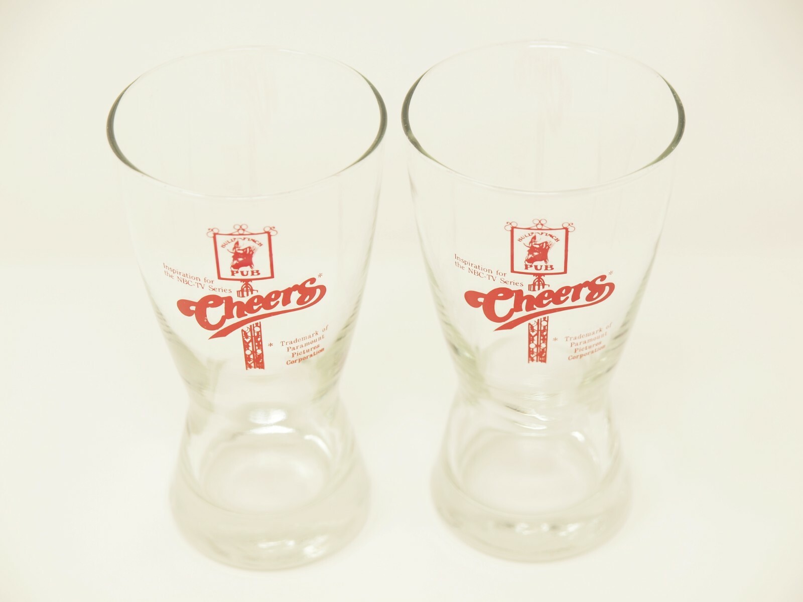 lot 2 Bull & Finch Pub CHEERS beer glasses ~ 6