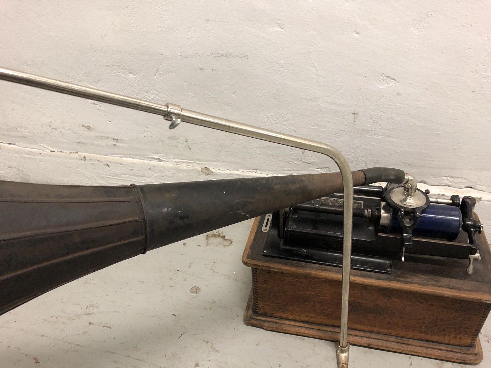 c1906 Edison Home Phonograph with Model-N Reproducer 4-Minute Record Player