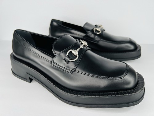 GUCCI Interlocking Horsebit Chucky Rubber Sole Loafers UK