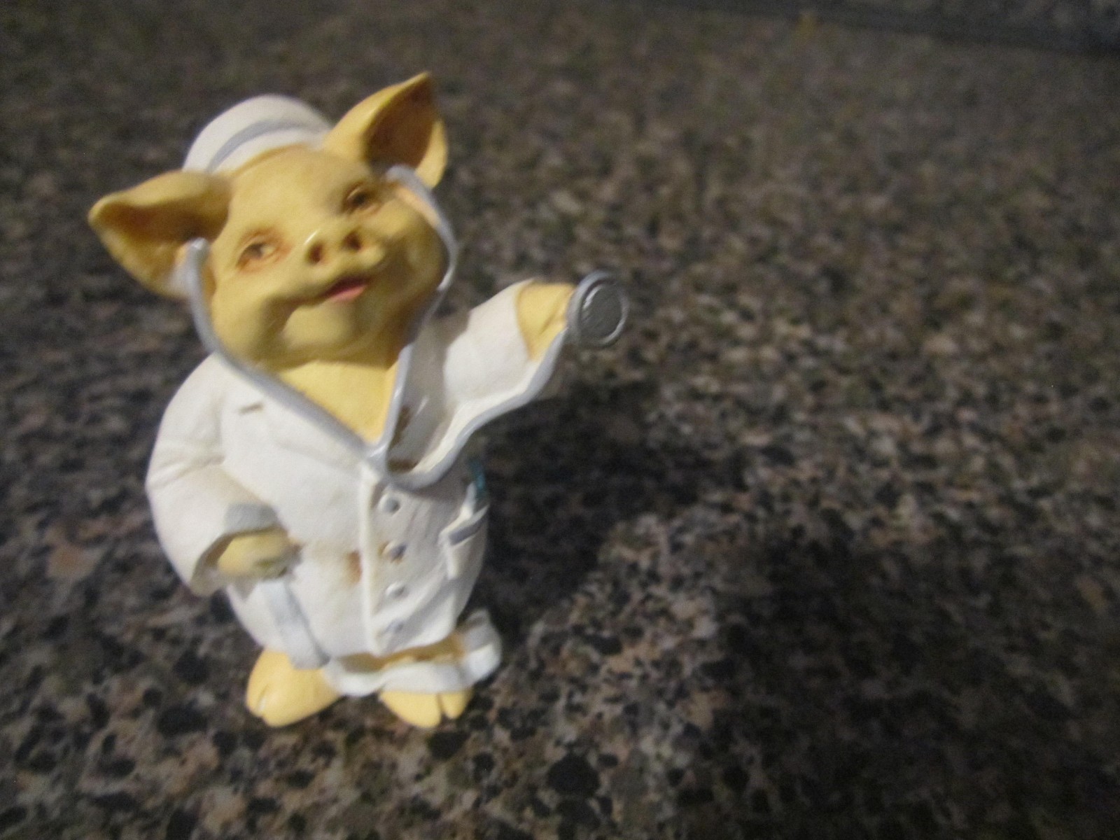 Doctor Pig Figurine With Stethoscope Russ Berrie and Company Inc.