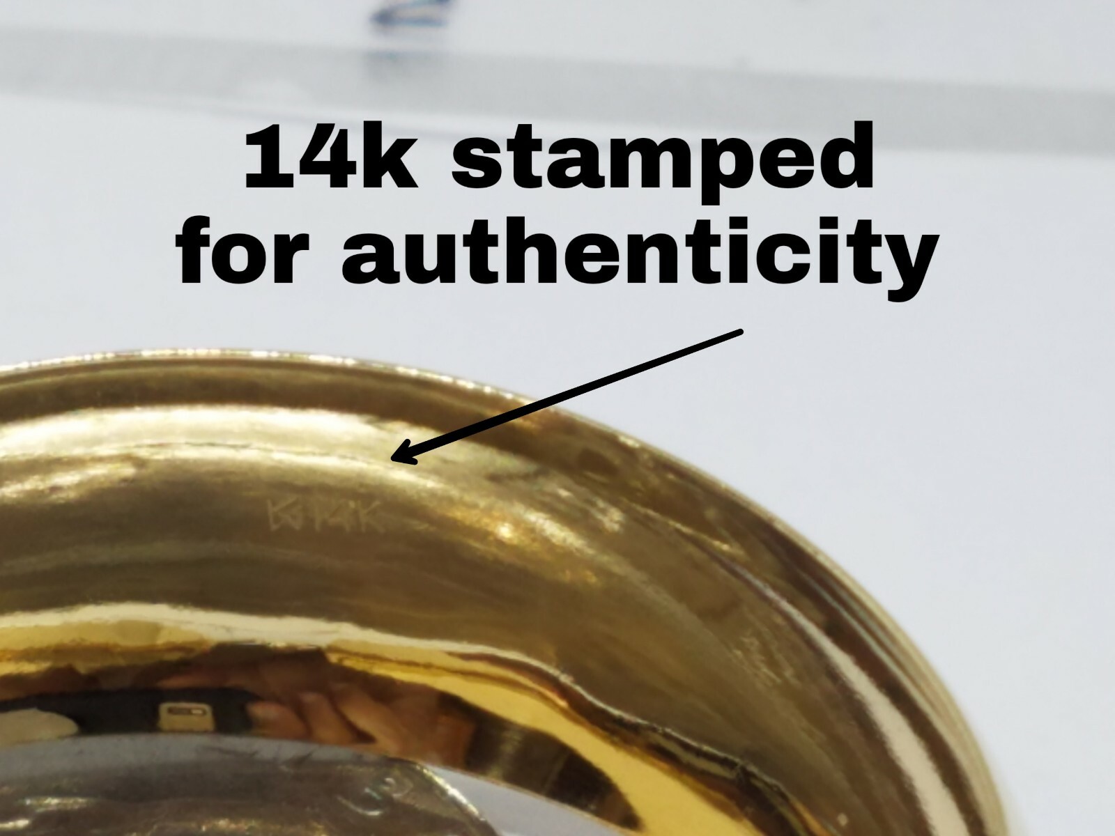 Pre-owned Handmade Gold 14k Hoop Earring Solid Thick Wide Round Diamond Cut 52x42mm 2” Big Large In Yellow