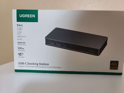UGREEN USB C Docking Station, 9-in-1 Dual 4K@60hz Extended 100W PD Dock