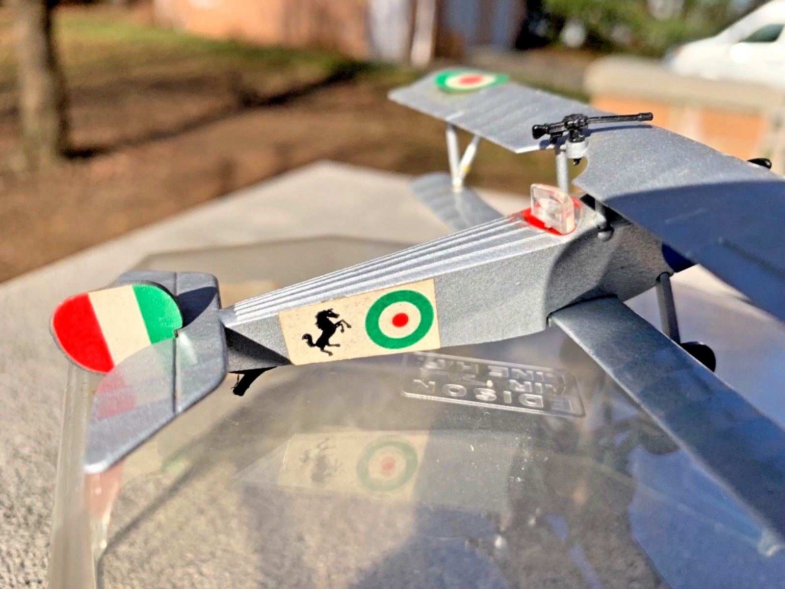 Diecast Plane EDISON AIR LINE H.F. Macchi Nieuport 11 “Bebe” WW 1 Fighter Plane