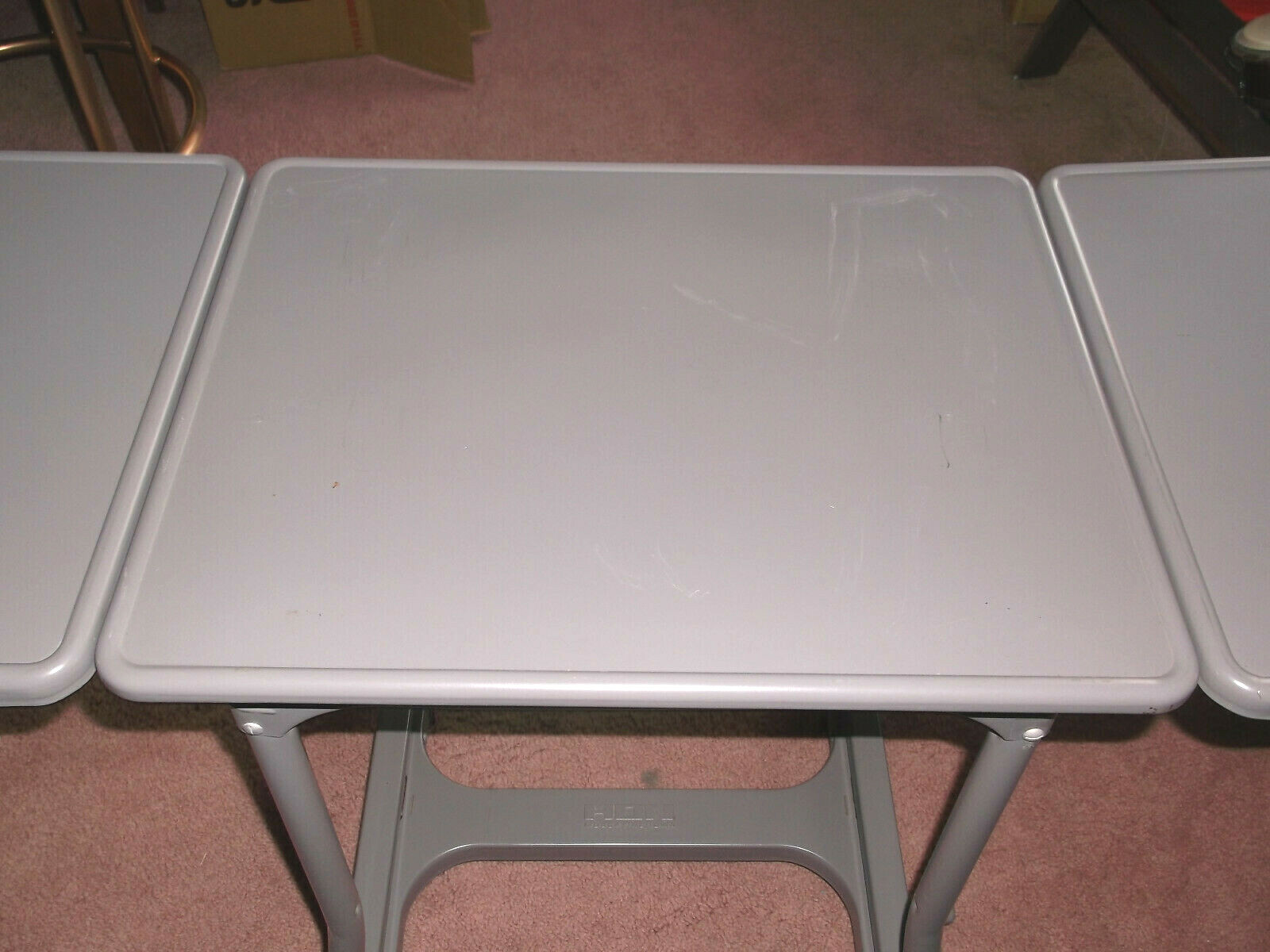 Vintage HON Typewriter Stand Industrial Age Metal Wheeled Rolling *Local Pickup*