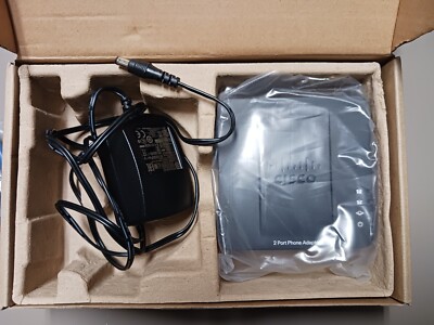 Cisco SPA112 2 Port Phone Adapter (w/ power & ethernet cable)