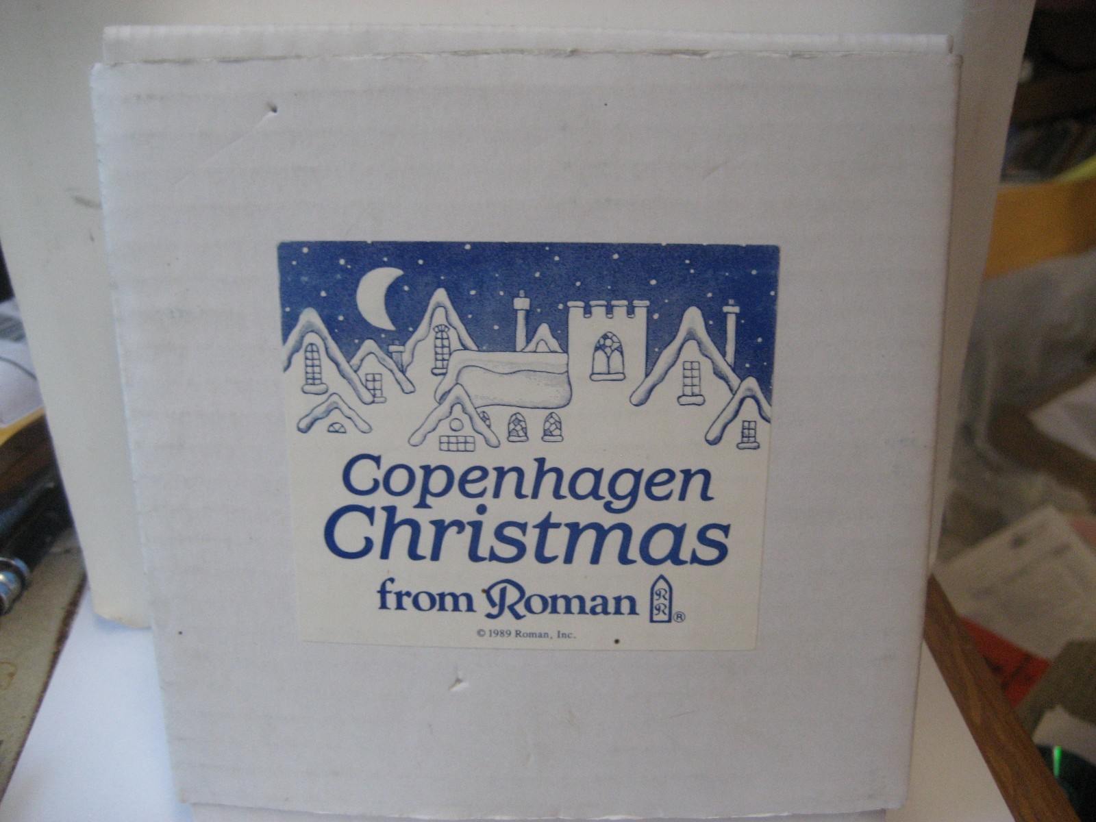 1989 ROMAN INC-JAPAN COPENHAGEN CHRISTMAS/XMAS TREE-SNOWMAN PLATE/NUMBER 66480