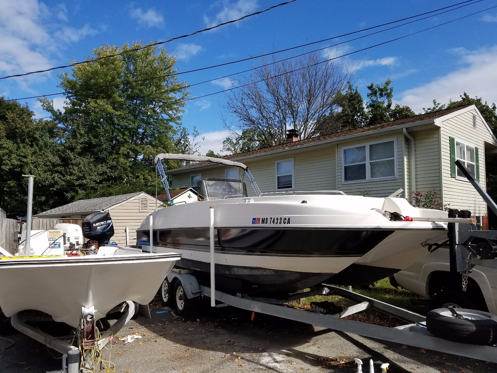 1997 Bayliner Rendezvous 26 foot Deck Boat With Mercury 150 HP Outboard