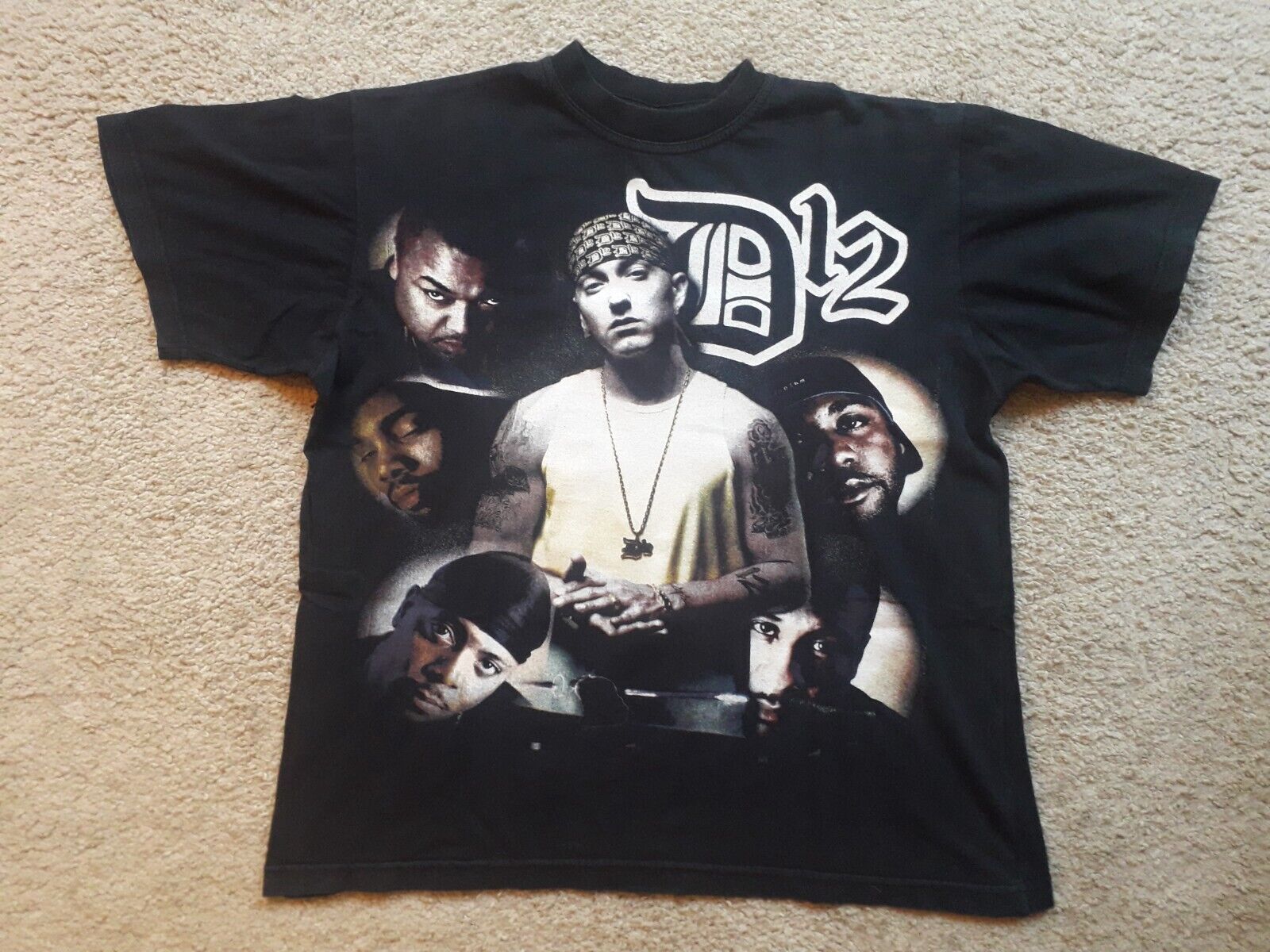 D12 Vintage EMINEM T Shirt Rap Tee Black M Hip Hop 50 Cent D12 Vintage EMINEM T Shirt Rap Tee Black M Hip Hop 50 Cent