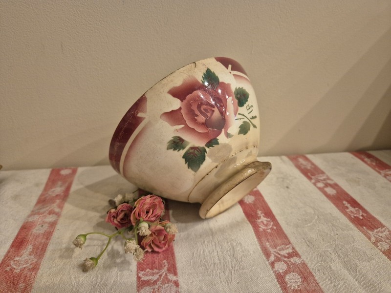 Bol Ancien Digoin Cibon France 38 A DÃ©Cors De Fleurs