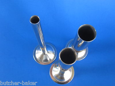 (3) Sausage Stuffer Tubes for Back to Basics & Oster meat grinder Stainless