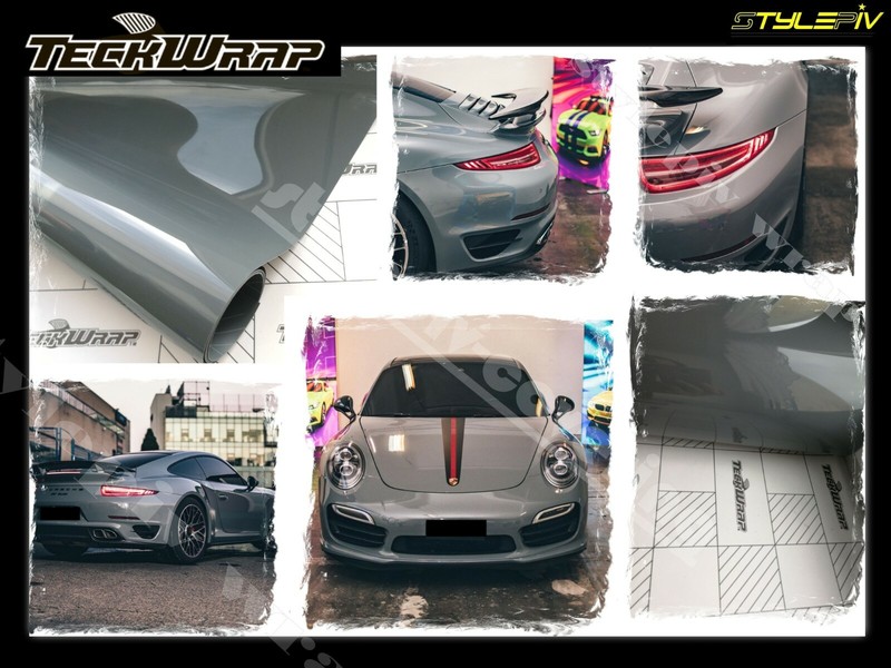 Film Vinyle Gris Brillant Covering Thermoformable AdhÃ©Sif 152 X 30 Cm