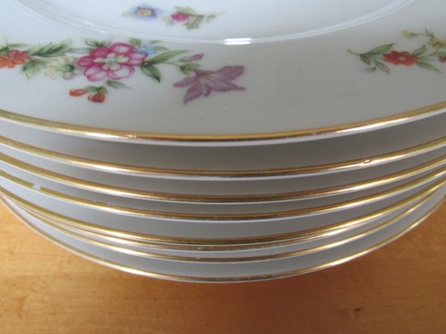 Set of 8 HARMONY HOUSE CHINA Dresdania Dinner Plates