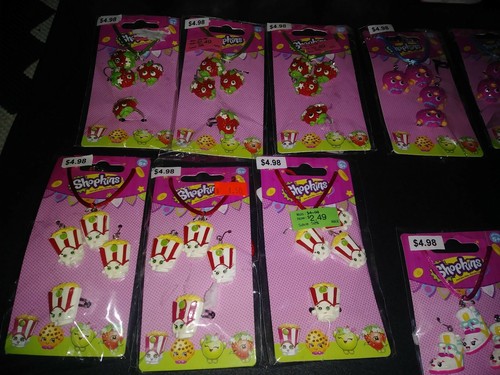 Shopkins Jewelry Sets lot of 22 earrings necklace nail polish GREAT PARTY FAVORS